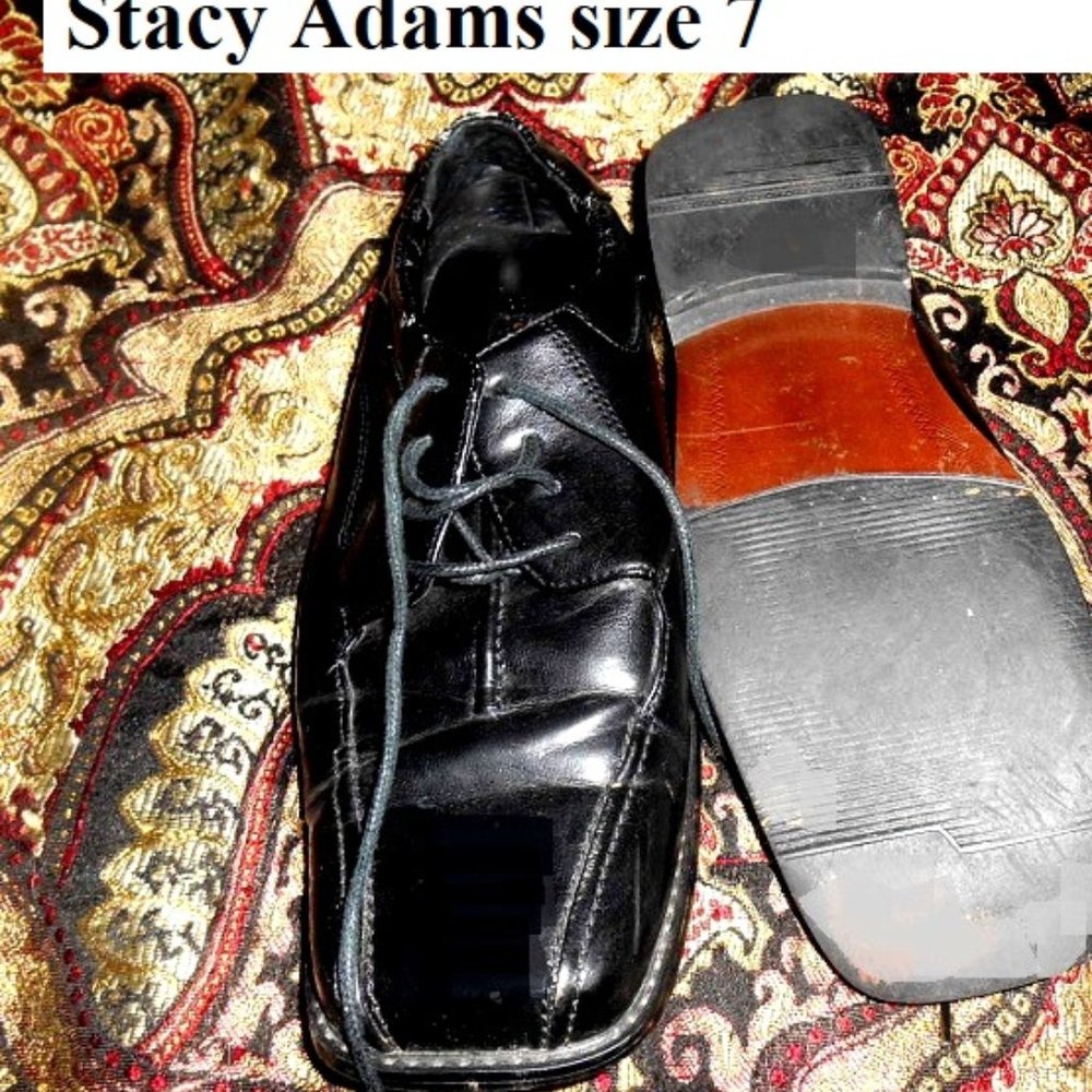 Stacy Adams black mens dress shoes